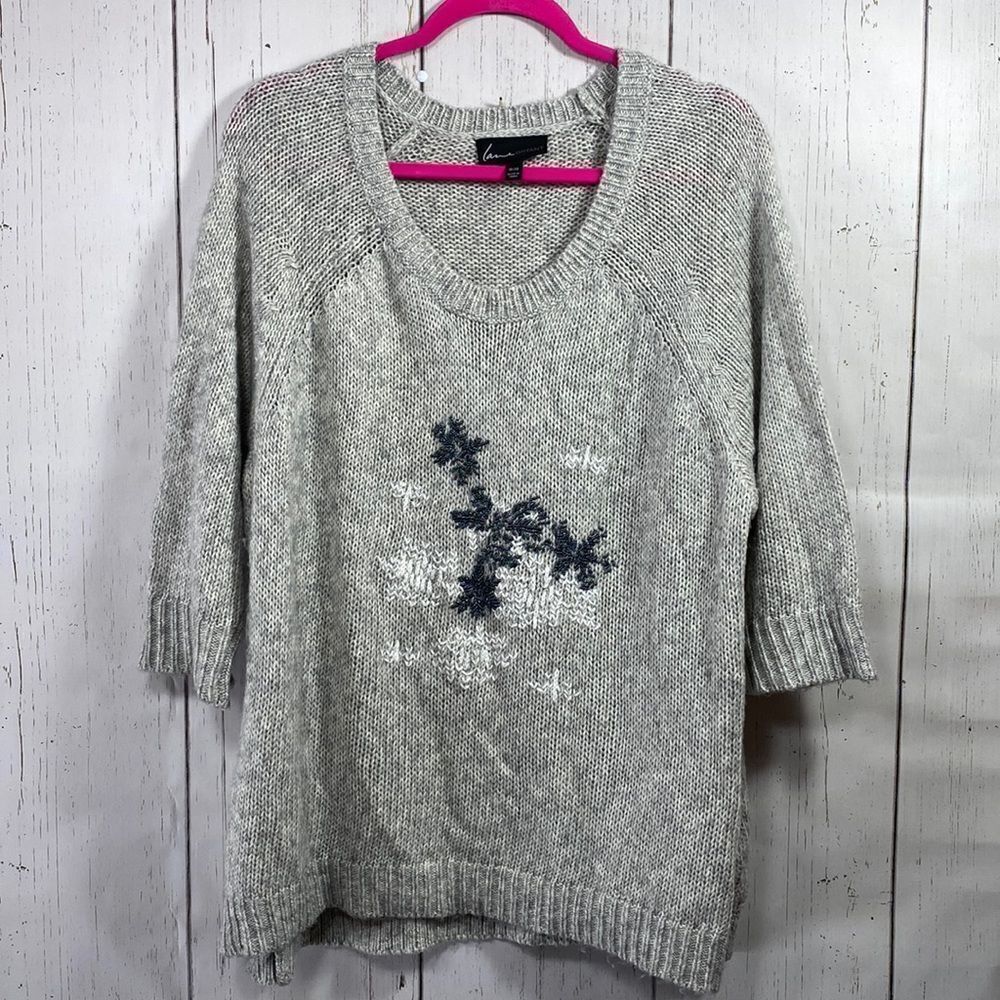 Lane Bryant Snowflake Embellished Knit Sweater Cozy Winter Womens 18/20 Holiday